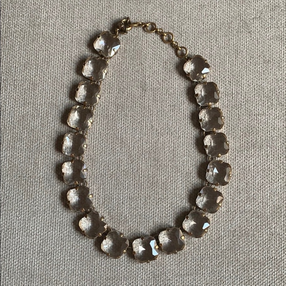 Jcrew clear crystal necklace